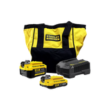 Kit 2 Baterias 20v 2ah E 4ah + Carregador e Bolsa - Stanley