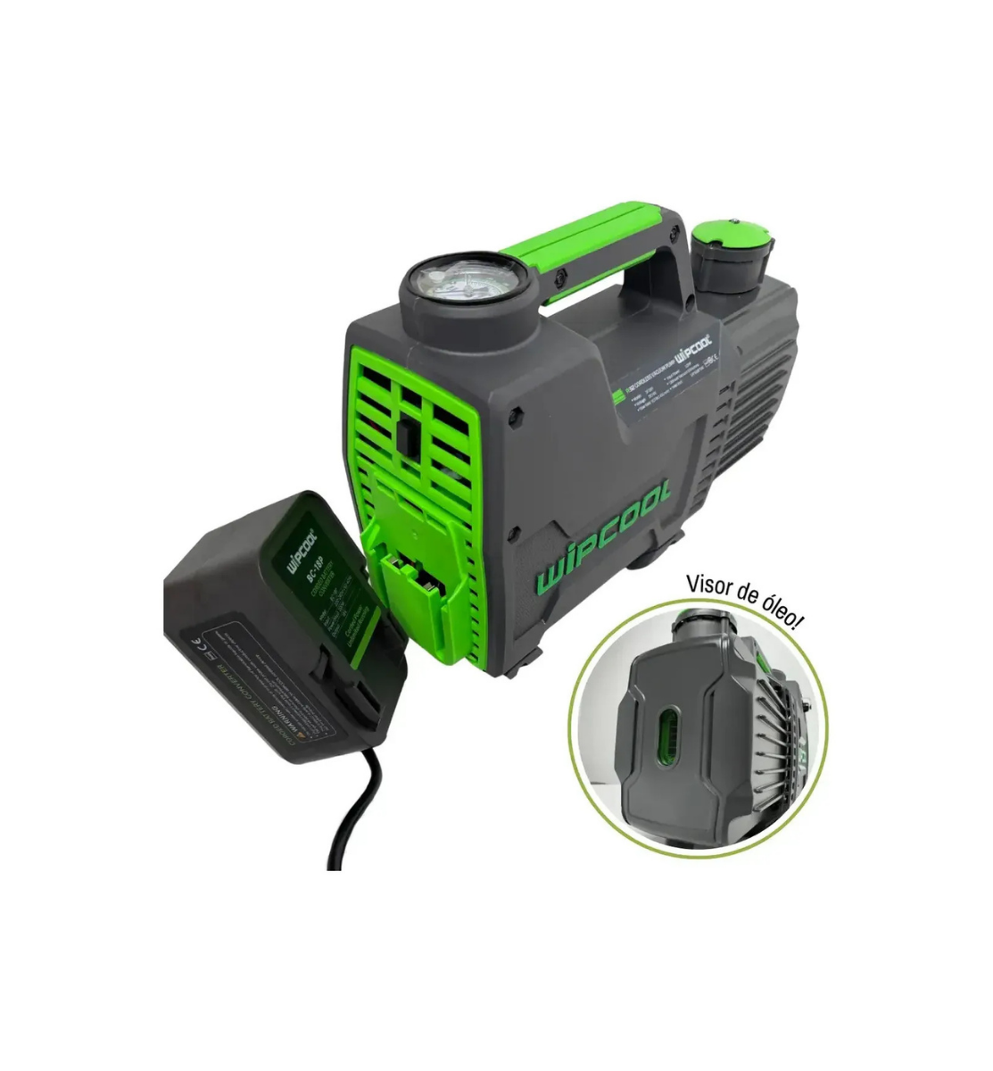 Bomba De Vácuo 5cfm Duplo Estágio a bateria 2f2brk S/bateria C/ adaptador DeWalt - Wipcool