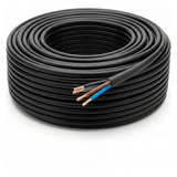 Rolo de 100M Cabo PP 4X2,50 MM Preto 100% Cobre - KBC