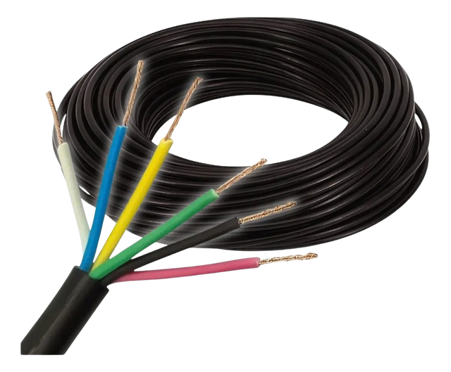 Rolo de 100M Cabo PP 6X2,50 MM Preto 100% Cobre - KBC