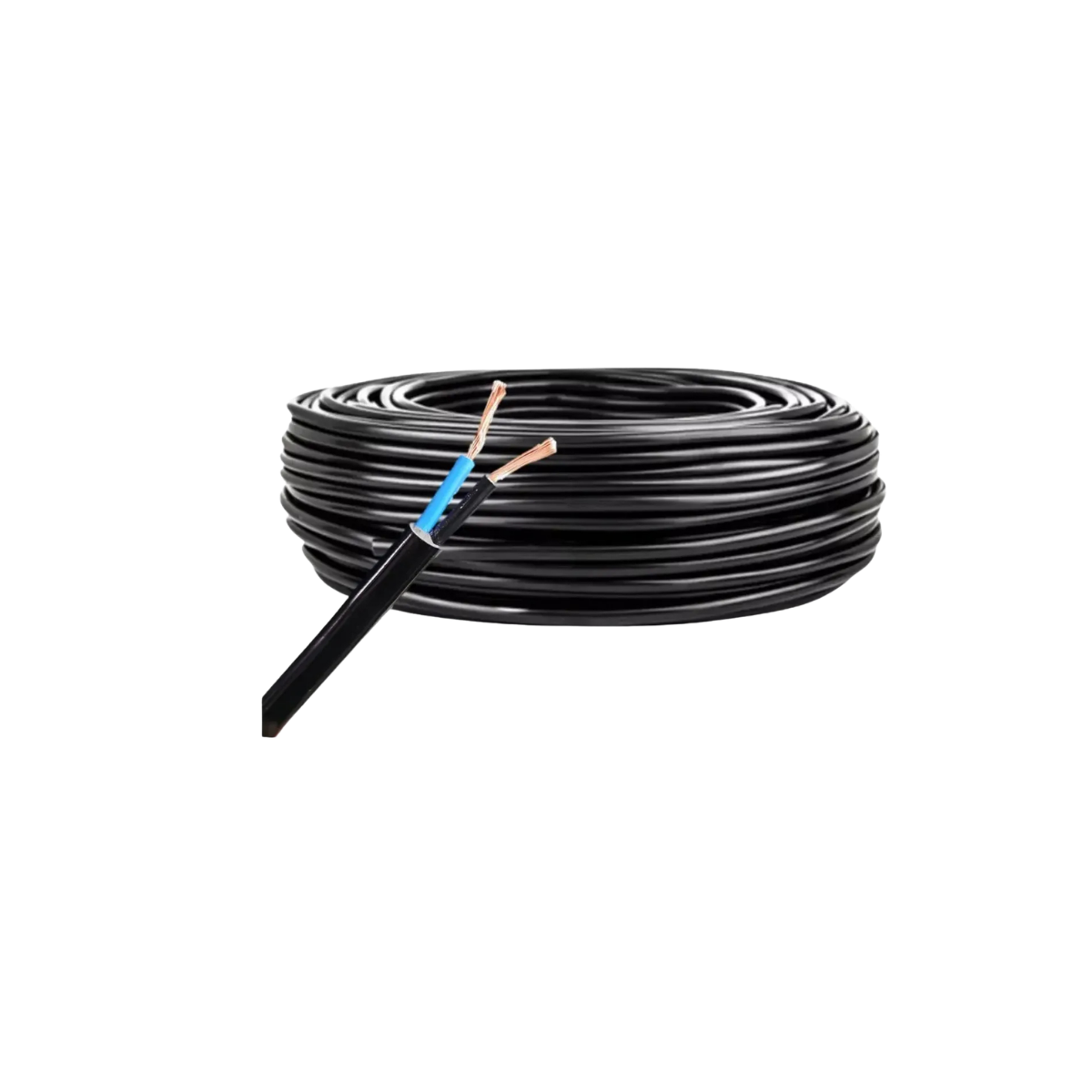 Rolo de 100M Cabo PP 2X1,00 MM Preto 100% Cobre - KBC