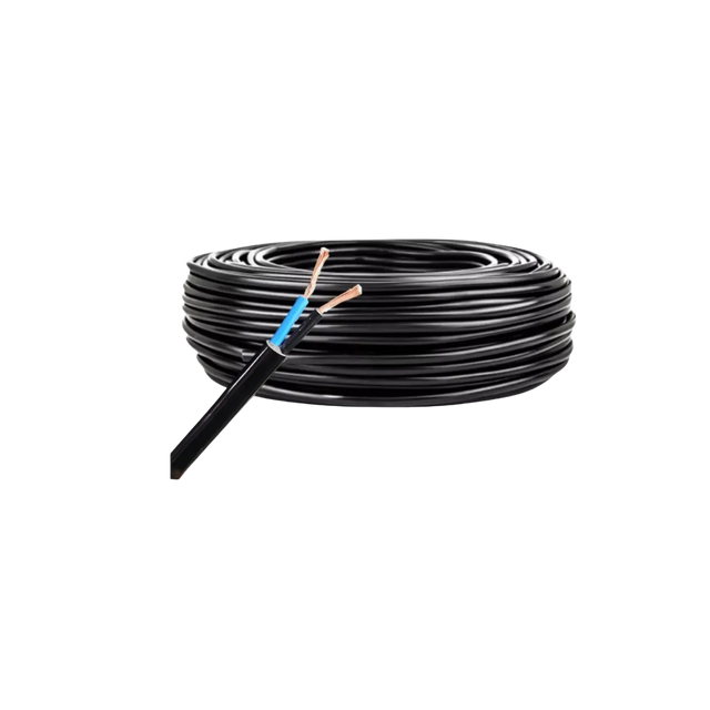 Rolo de 100M Cabo PP 2X1,00 MM Preto 100% Cobre - KBC