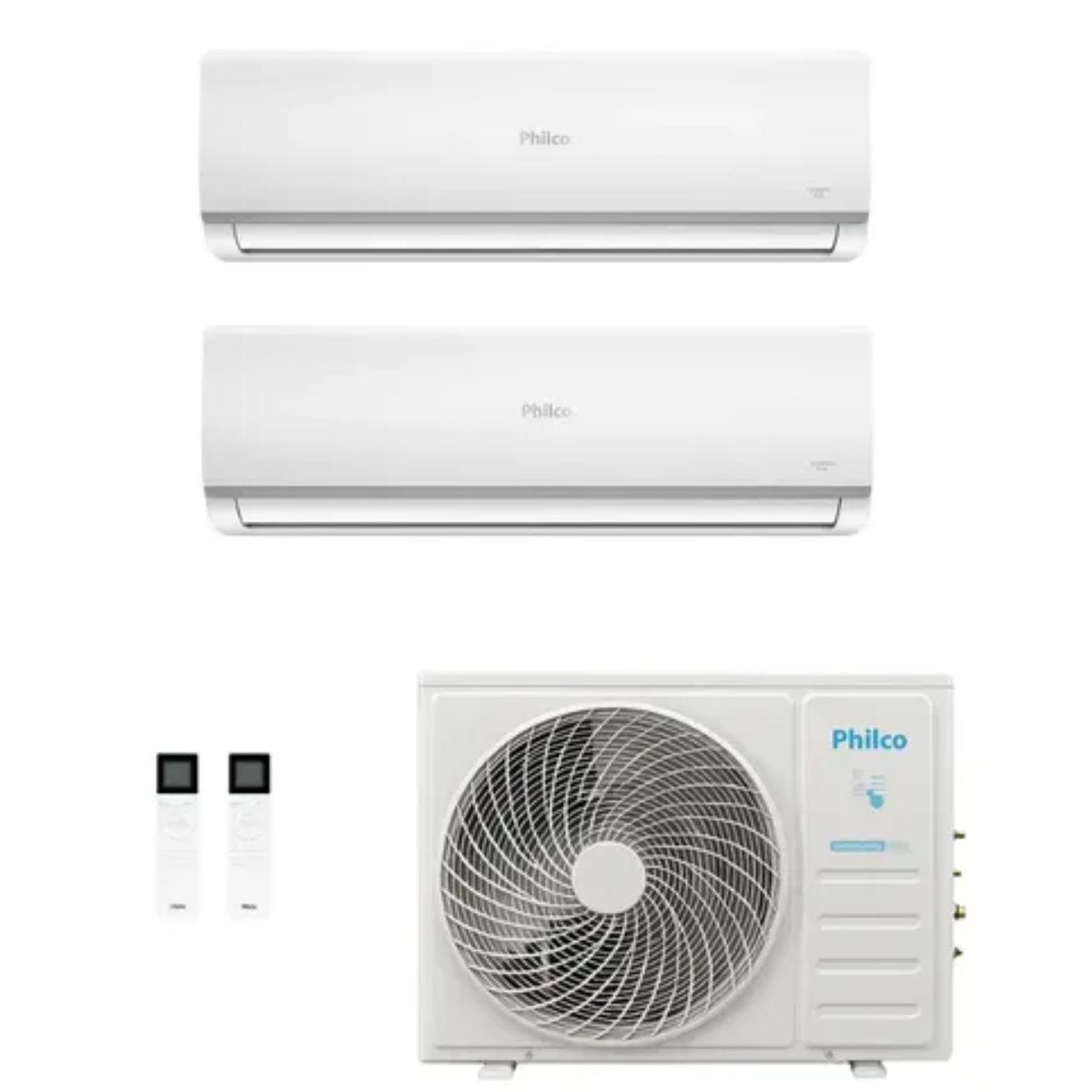 Ar Condicionado Mult Split Kit C/ 1 Condensadora de 18.000 btus + 2 Evap de 9.000 btus  Q/F - Philco