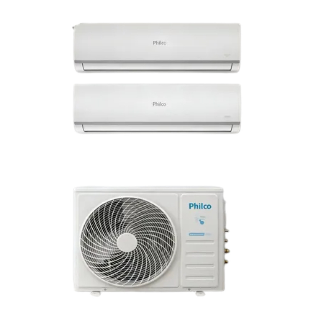 Ar Condicionado Mult Split Kit C/ 1 Condensadora de 18.000 btus + 2 Evap de 9.000 btus  Q/F - Philco