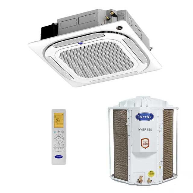Ar Condicionado ( Cond+Evap +Painel ) Cassete Plus 24.000 Btus Frio  R32 220v  4 vias - Carrier