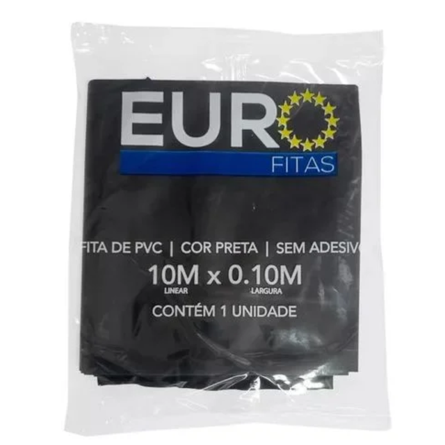 Fita PVC Preta 10m - EURO