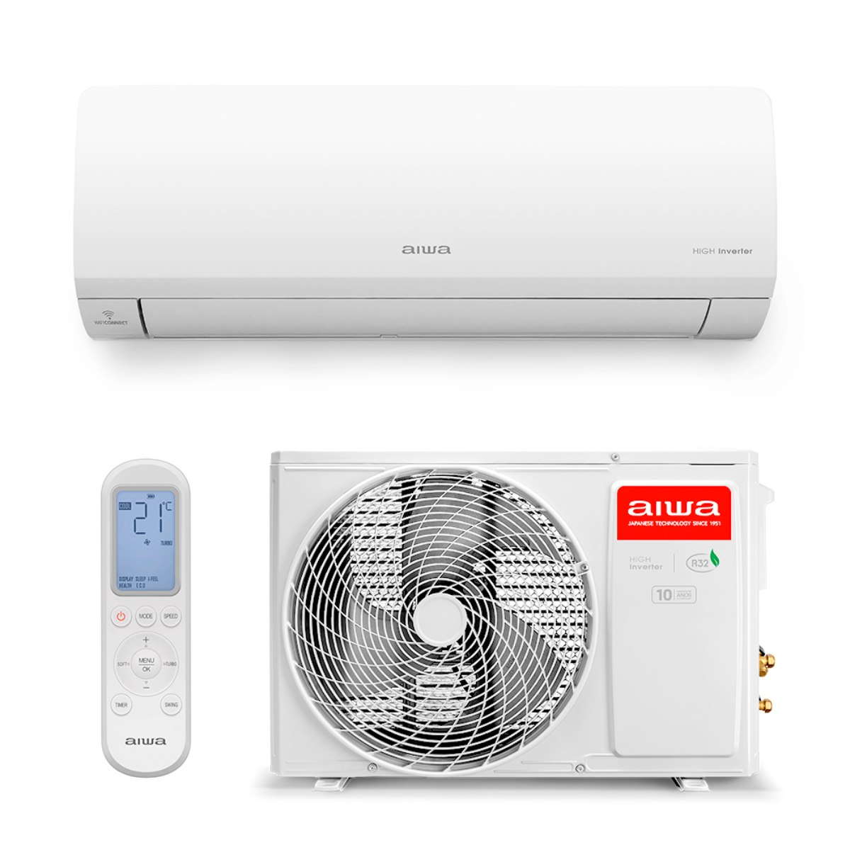 Ar Condicionado Split High Wall High Inverter 9.000 R32 C-Wifi - Aiwa