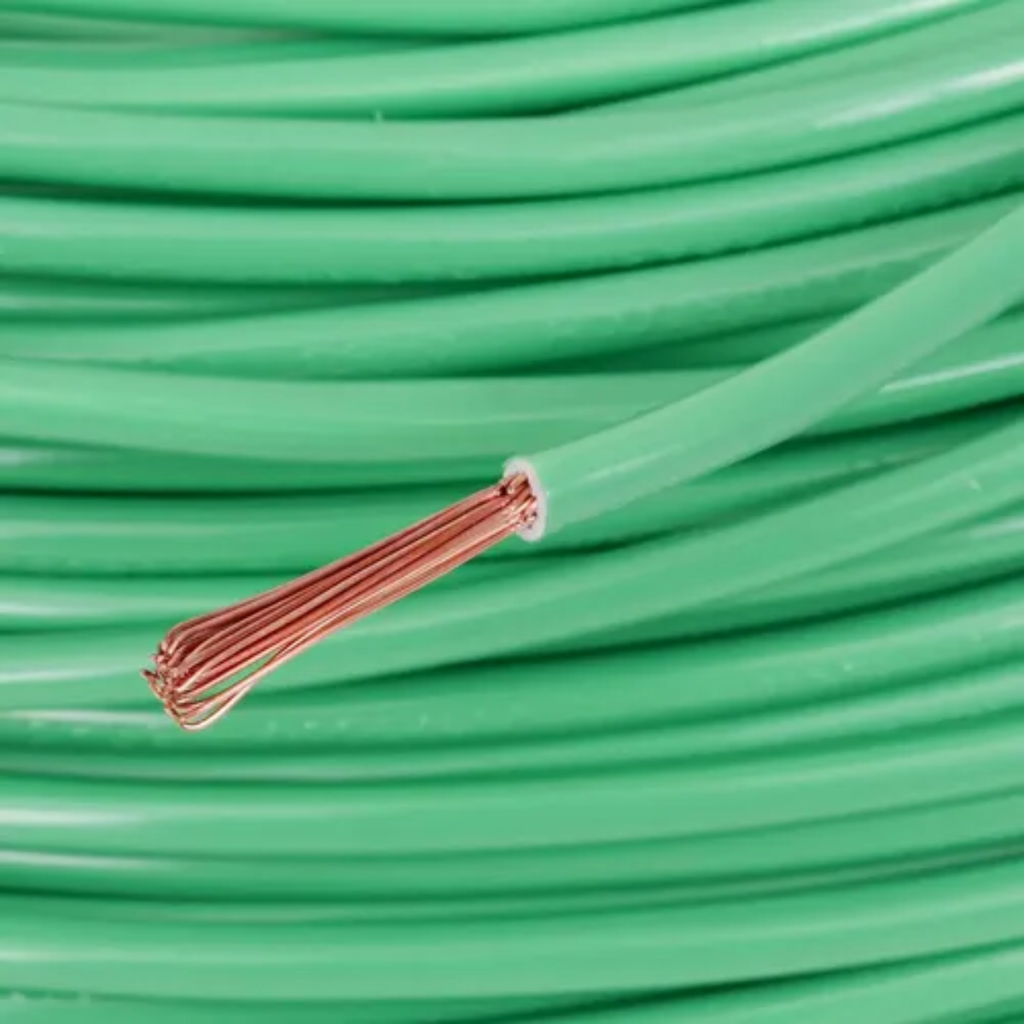 Rolo Cabo Flexível 1x6,00mm 100% Cobre 450/750V Verde - Iberica