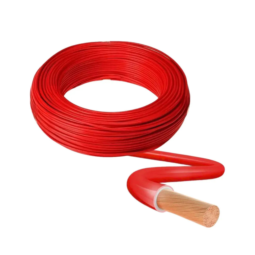 Rolo Cabo Flexível 1x6,00mm 100% Cobre 450/750V Vermelho - Iberica