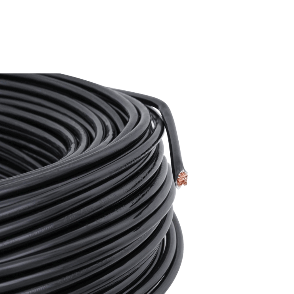 Rolo Cabo Flexível 1x6,00mm 100% Cobre 450/750V Preto - Iberica