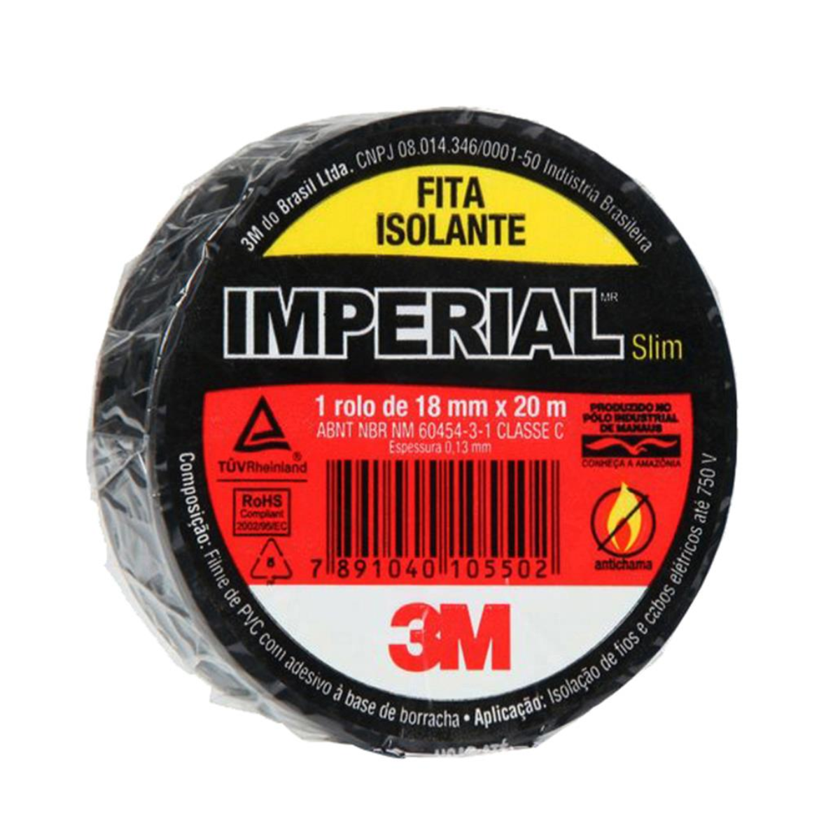 Fita Isolante Preta Imperial 20 Metros - 3M Imperial