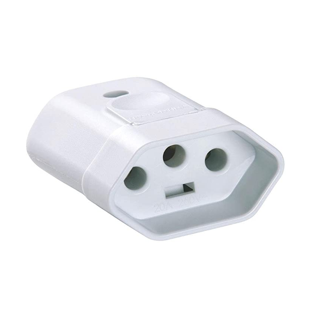 Plugue Femea 3p 10a Branco  - TRAMONTINA