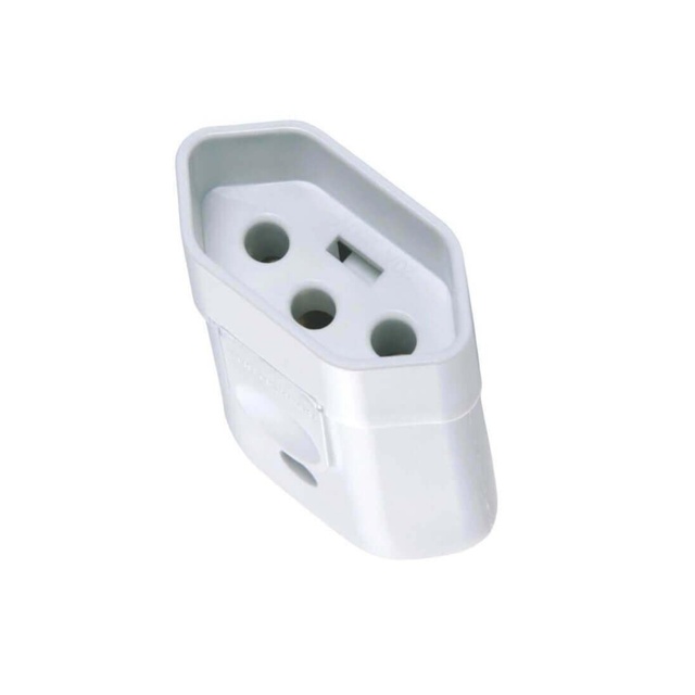 Plugue Femea 3p 10a Branco  - TRAMONTINA