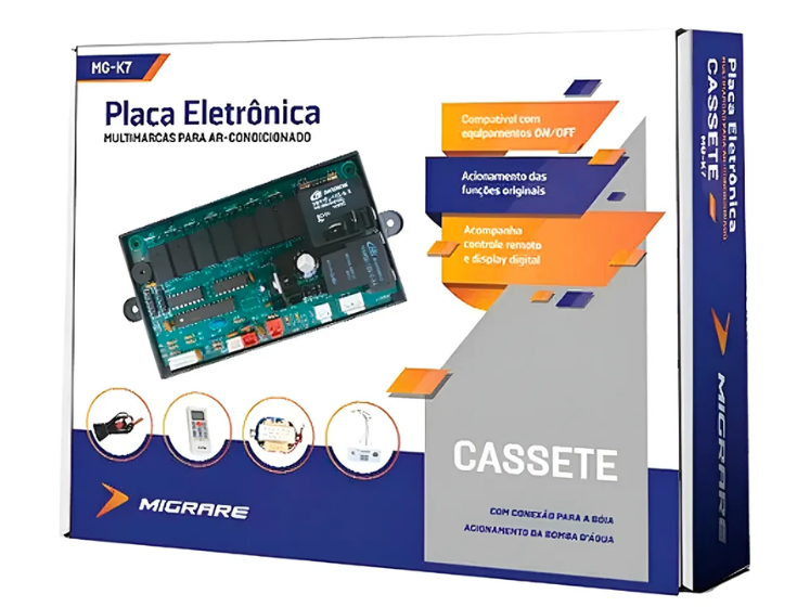 Placa MG-K7 P/ Cassete 12 a 80.000Btus - Migrare