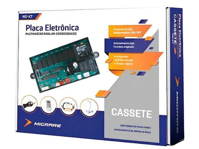 Placa MG-K7 P/ Cassete 12 a 80.000Btus - Migrare