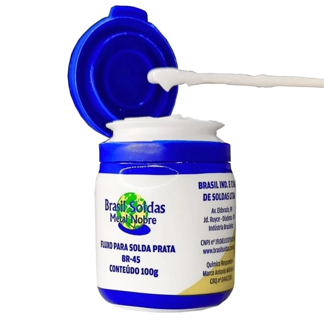 Fluxo para Solda Prata Foscoper 100g BR-45 - Brasil Soldas