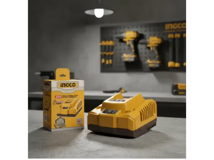 Carregador De Bateria Inteligente 20V Rápido 4.0A Bivolt 110-240V - INGCO