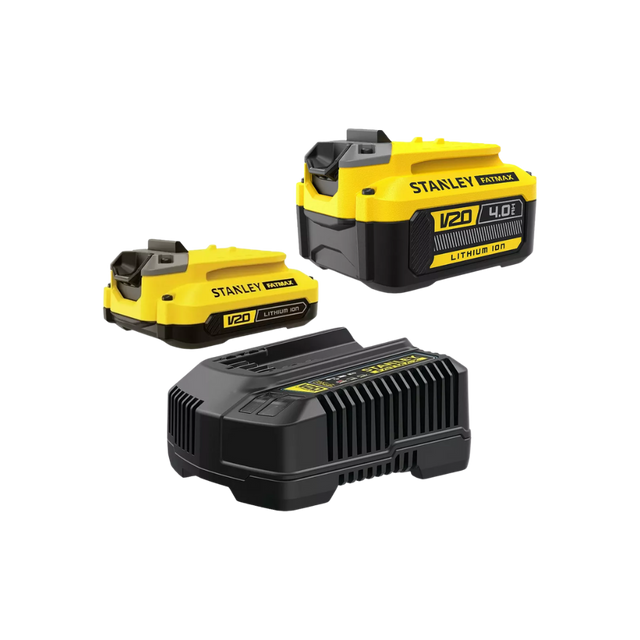 Kit 2 Baterias 20v 2ah E 4ah + Carregador e Bolsa  -  Stanley