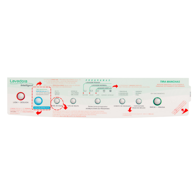 Painel Decorativo Brastemp p/ Lavadora BWQ22D / BWT22 - CP