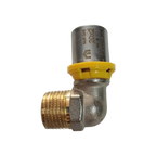 Cotovelo Macho p/ Gás 16mm x 1/2 Prensar (Multicamada)  - EMMETI