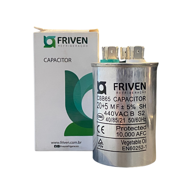 Capacitor Duplo 20+5UF 440VAC - FRIVEN