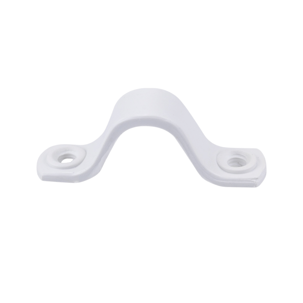 Abraçadeira Tipo U Plastico Branco P/ Mangueira de 1/2