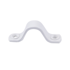 Abraçadeira Tipo U Plastico Branco P/ Mangueira de 1/2