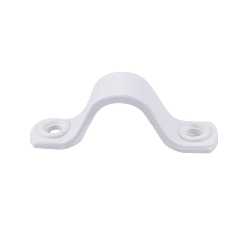 Abraçadeira Tipo U Plastico Branco P/ Mangueira de 1/2