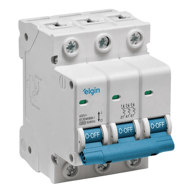 Mini Disjuntor  Tripolar 16A DEP3-3C16 - Elgin