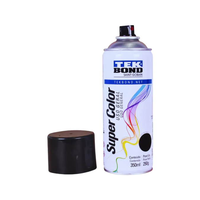 Tinta Spray 350ml Preto Brilhante - TekBond