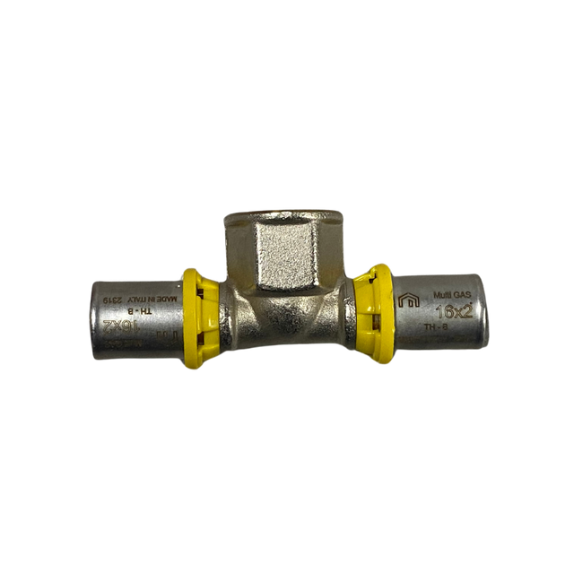 Tee Fêmea p/ Gás 16Mm X 1/2 (Multicamada) - EMMETI