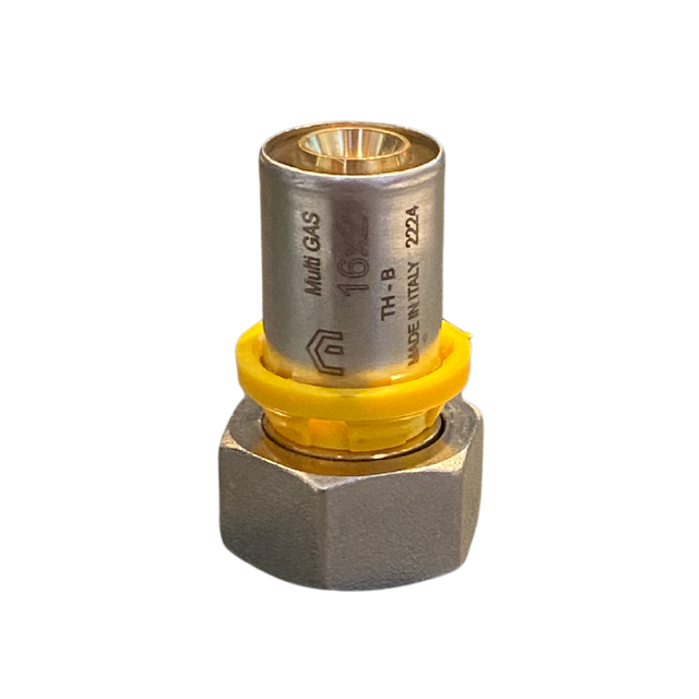 Conector Fixo Fêmea 16mm X 1/2 Multi Gás ( Multicamada ) - EMMETI