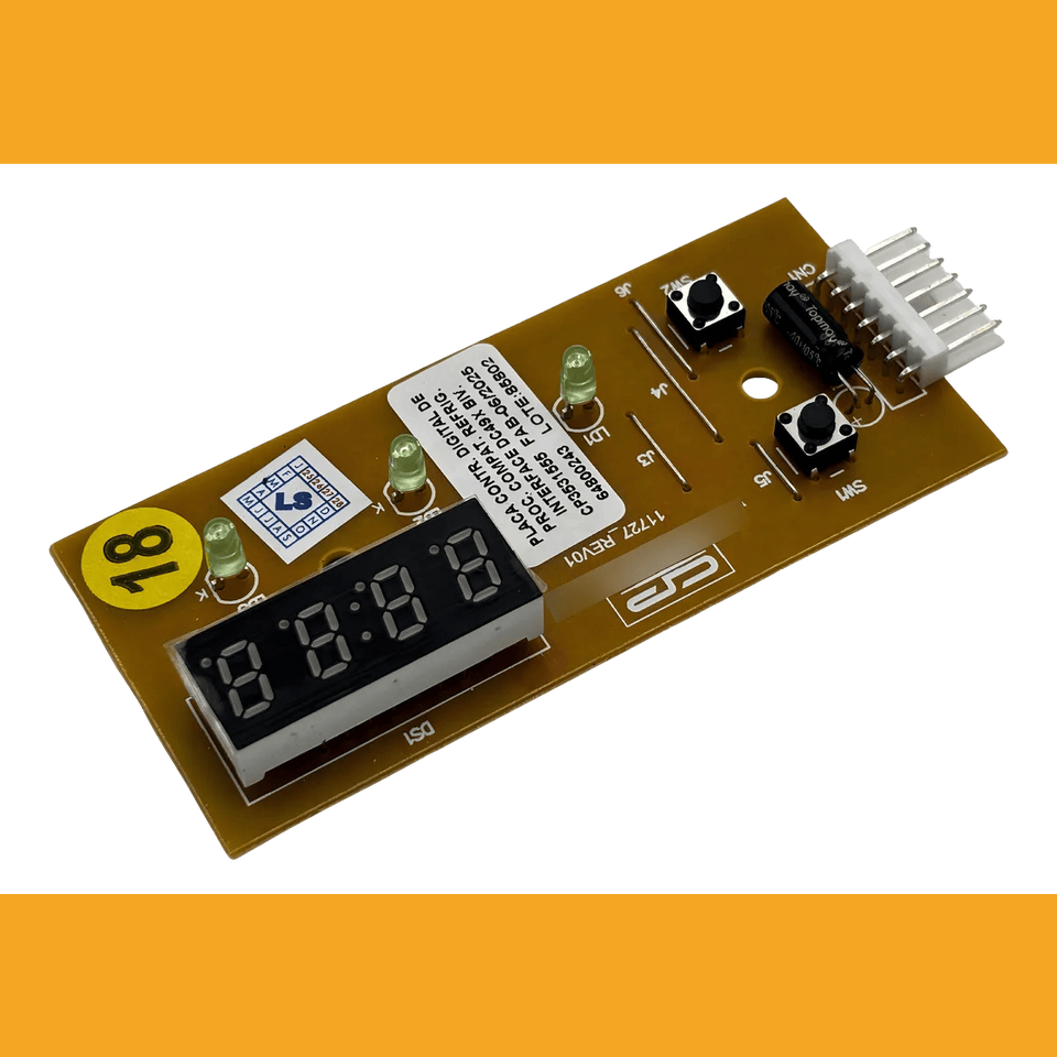 Placa Controladora Digital De Processo Compativel C/ Refrigerador Interface DC49X Bivolt - CP