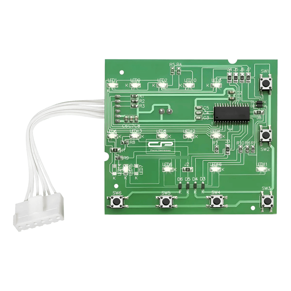 Placa controladora digital de processo compatível lavadora interface Led13 Led14 Led15 Led17 bivolt - CP