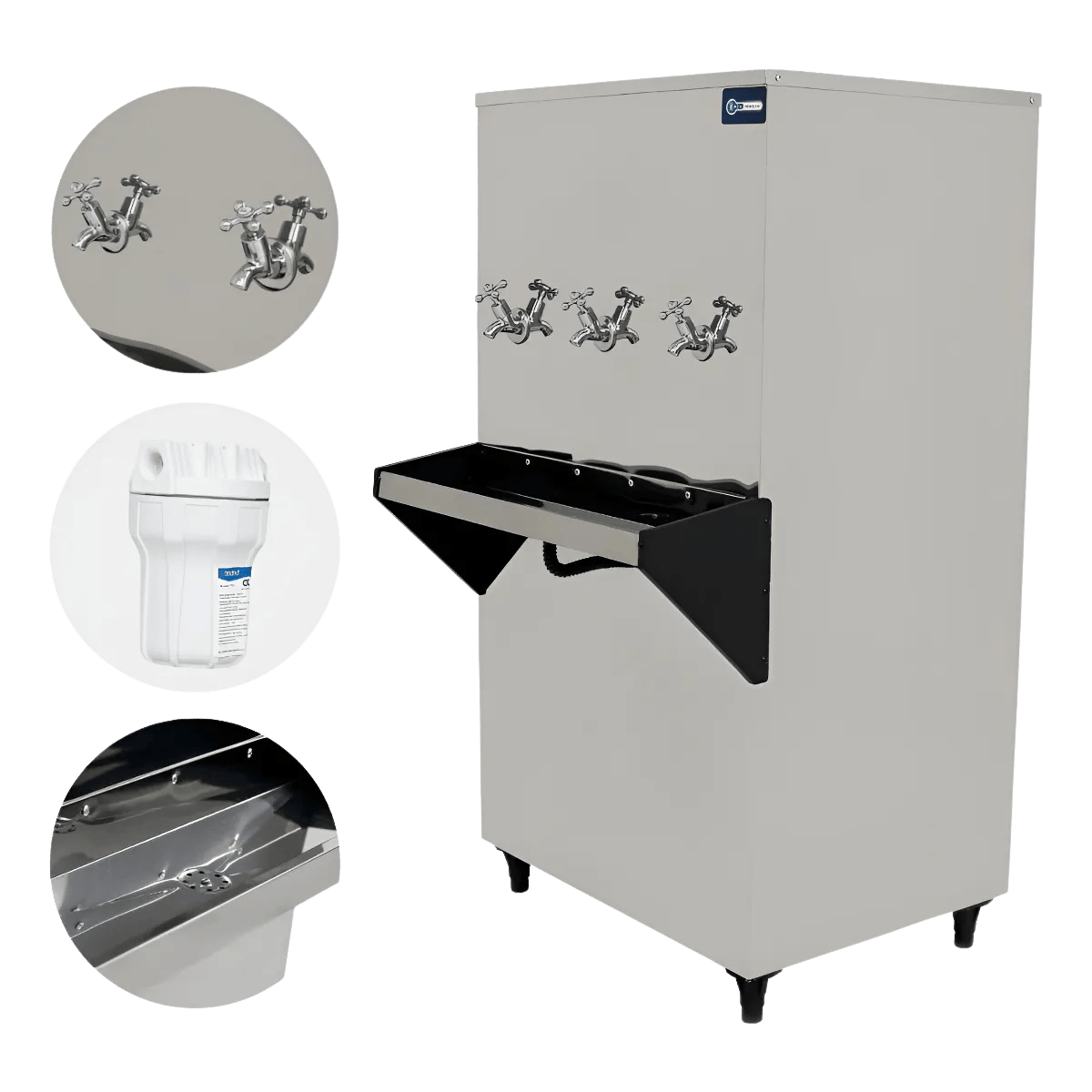 Bebedouro Industrial 100L 220v NG 3 Torneiras ( 2 gelada e 1 natural ) - KNOX