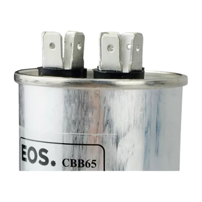 Capacitor Duplo 40+5 Mfd 380V com Terminal 50mm X 100mm Corpo Aluminio - EOS