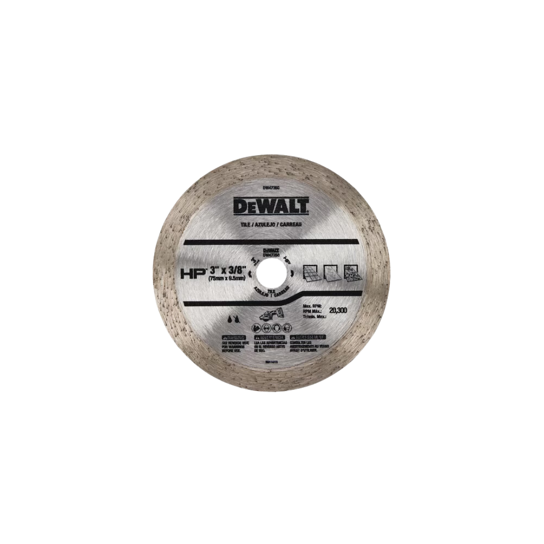 Disco Diamantado liso 3 Pol. x 3/8 Pol. (DW47350) - DeWalt
