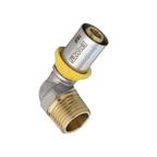 Cotovelo Macho p/ Gás 16mm x 1/2 Prensar (Multicamada)  - EMMETI