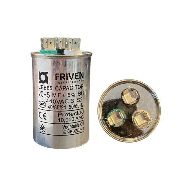 Capacitor Duplo 20+5UF 440VAC - FRIVEN