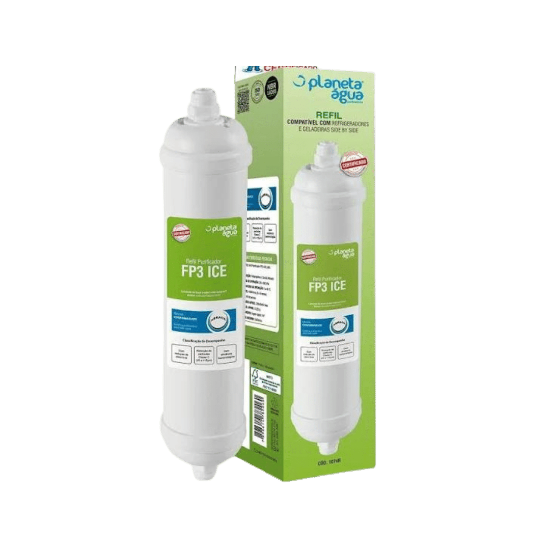 Refil FP3 - Compatível com Geladeiras side by side com conexão para mangueira de 1/4 externa