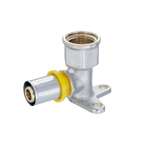 Cotovelo 90° Base Fixa c/ Flange p/ Gás 16mm x 1/2 Prensa ( Multicamada )  - EMMETI