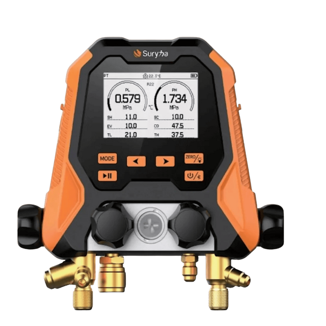Manifold Digital 4 Vias C/ Mangueiras e Bluetooth - Suryha