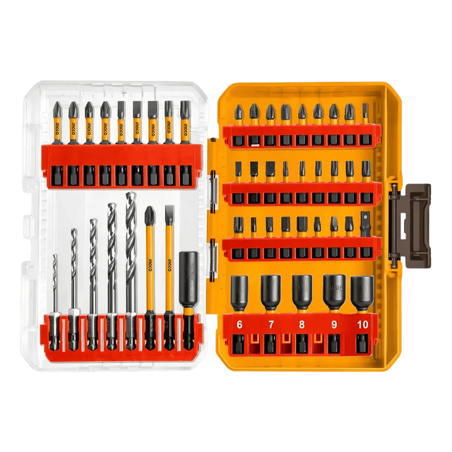 Conjuto De Bits / Brocas / Soquetes De Impacto C/ 49 Peças - INGCO