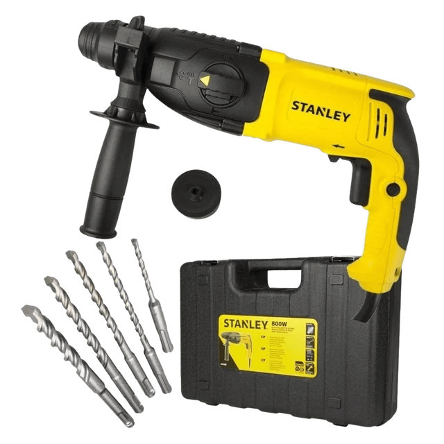 Kit Martelete Sds Romp 800W 26MM 220V Com 6 Brocas - STANLEY