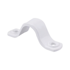 Abraçadeira Tipo U Plastico Branco P/ Mangueira de 1/2