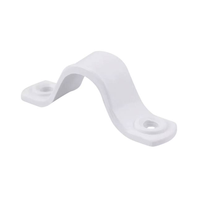 Abraçadeira Tipo U Plastico Branco P/ Mangueira de 1/2