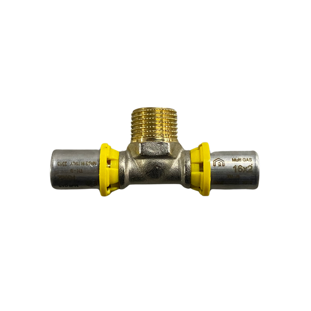 Tee Macho p/ Gás 16MM X 1/2 Multi Gás (Multicamada)  - EMMETI