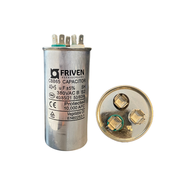 Capacitor Duplo 40+5UF 380VAC - Friven