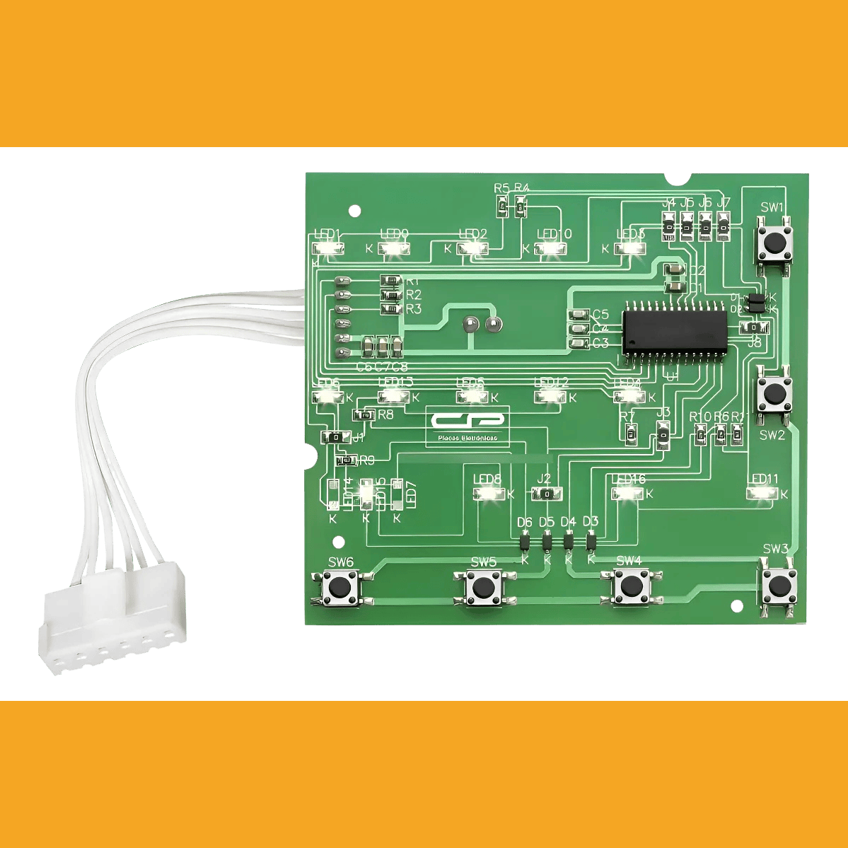 Placa controladora digital de processo compatível lavadora interface Led13 Led14 Led15 Led17 bivolt - CP