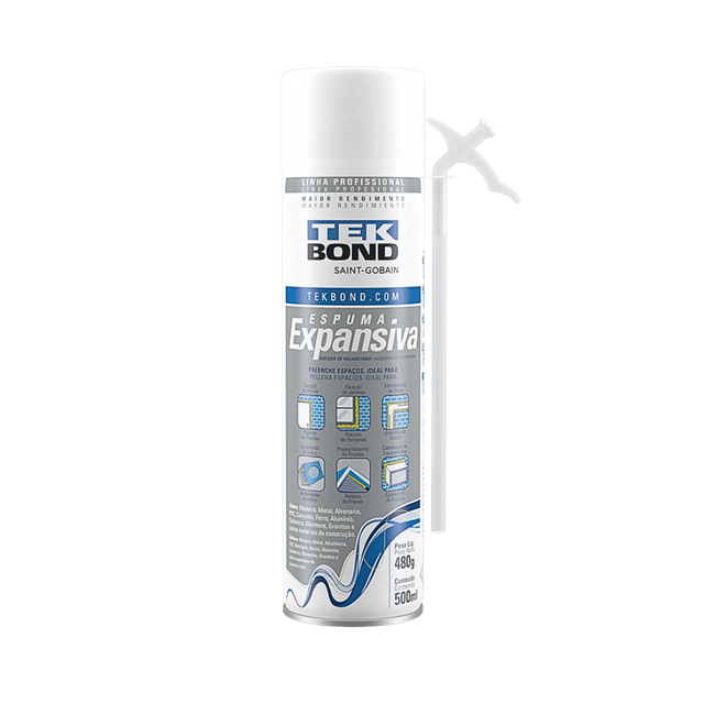 Espuma Expansiva PU 480g / 500ml - Tekbond